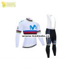  - 2020 Movistar UCI komplet dres a kalhoty zimn od  kadado.cz